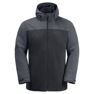 Jack Wolfskin Winterjacke Taubenberg 3in1 (wasser- und winddicht, Fleece-Innenjacke) phantomgrau Herren